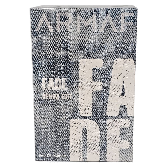 Colección para hombre de ARMAF, aroma Fade Denim, fragancia EAU de Parfum, spray 2.7 FL oz, hecho para hombres.