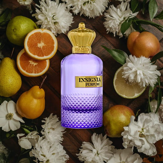 INSIGNIA PURPURE EDP Spray 105ML (3.5 OZ) de Hamidi | Un aura duradera de elegancia refinada.