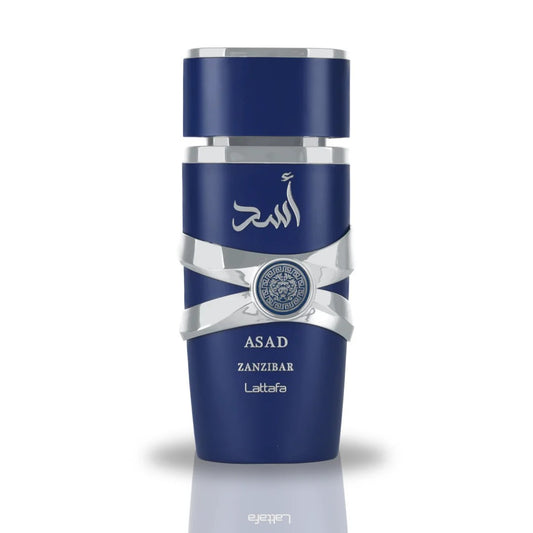 ASAD ZANZIBAR EDP Spray 100ML (3.4OZ) de Lattafa | Larga duración, abraza la esencia del rico paraíso tropical.